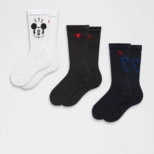NWT Mens Large Disney x lululemon Daily Stride Comfort Crew Socks - 3 pa…